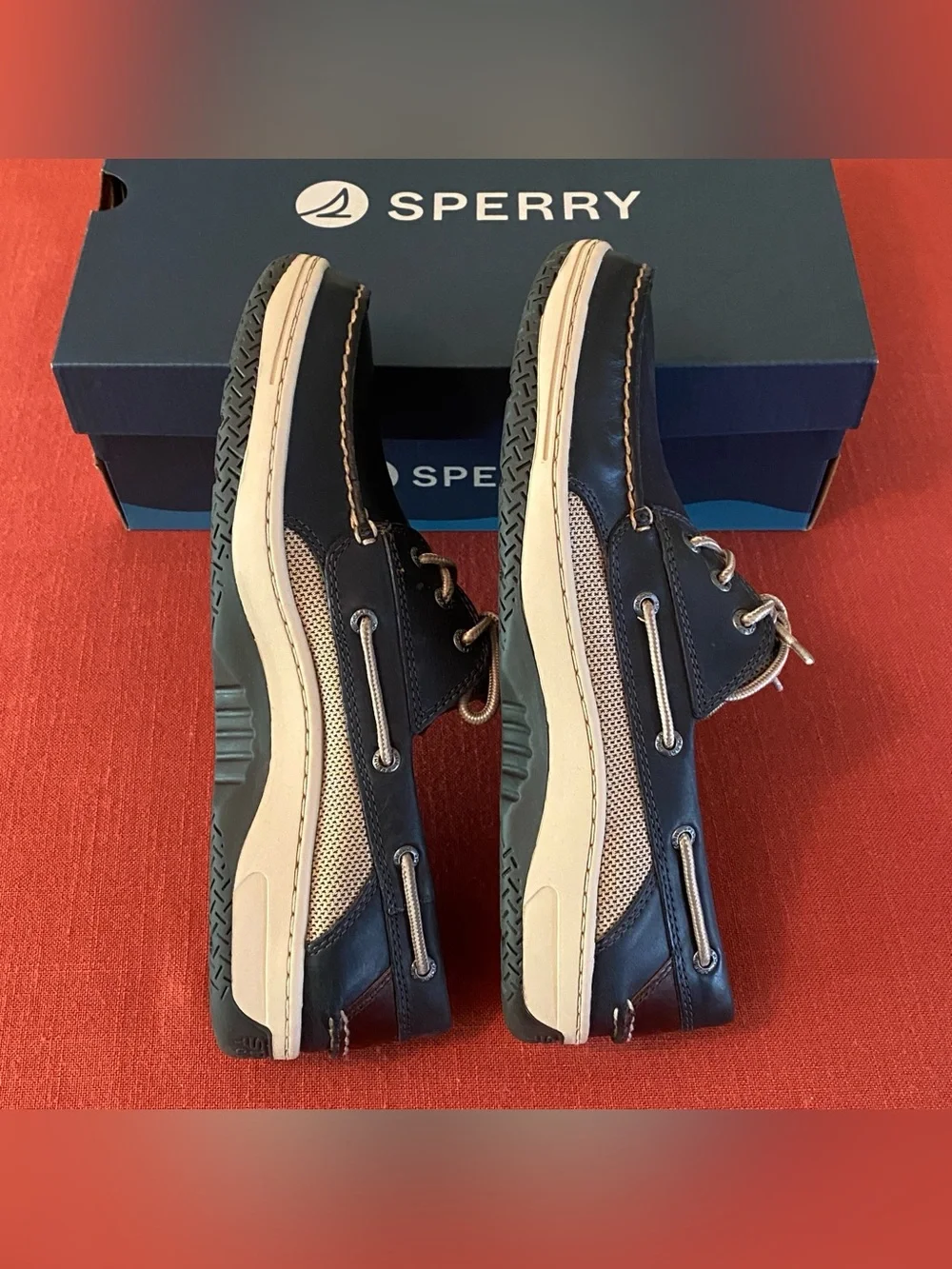 Sperry Billfish 3-Eye Pull-up Boat Shoes Navy Men’s Size US 12M